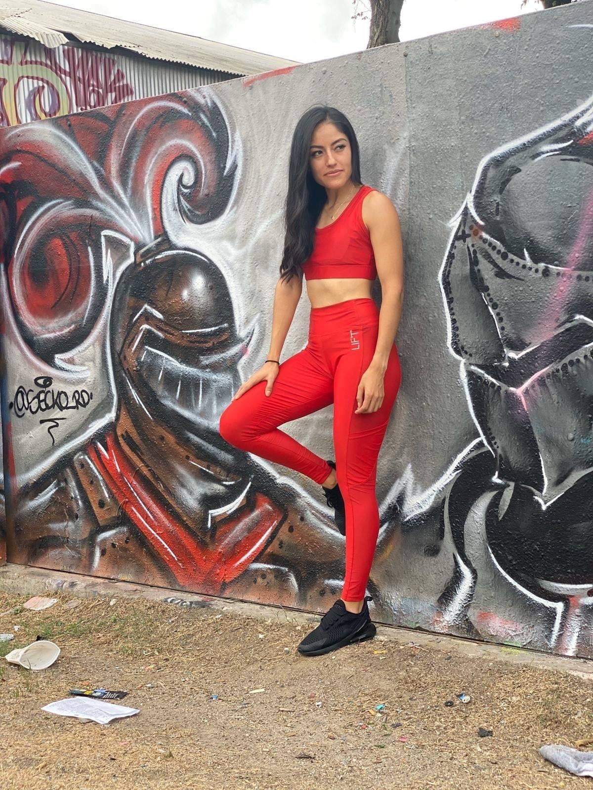 Reflect Leggings - Scarlet Red-reflectlegging